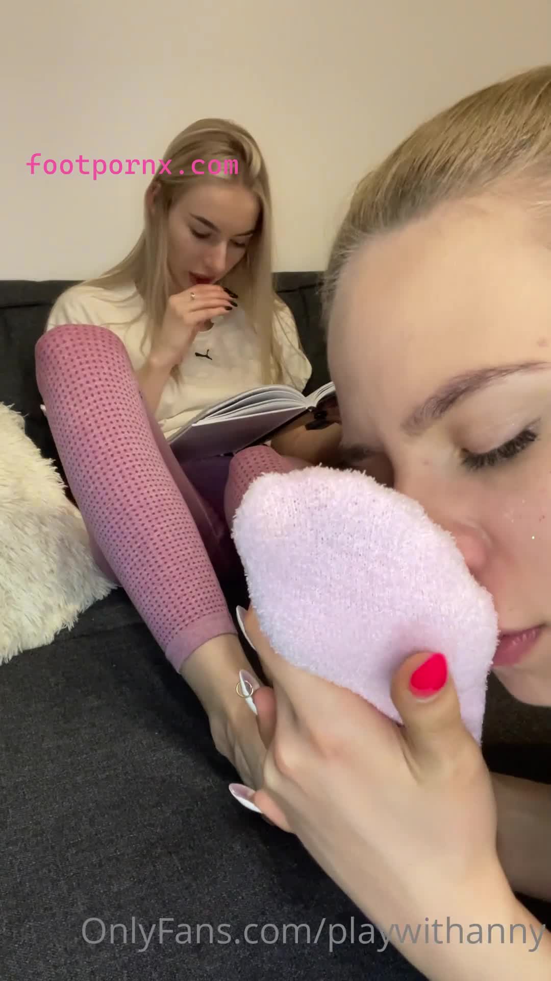 playwithanny foot worship lesbians sock smelling and feet  15