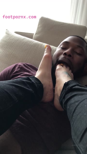 theemonae ebony feet foot worship and footjob 8