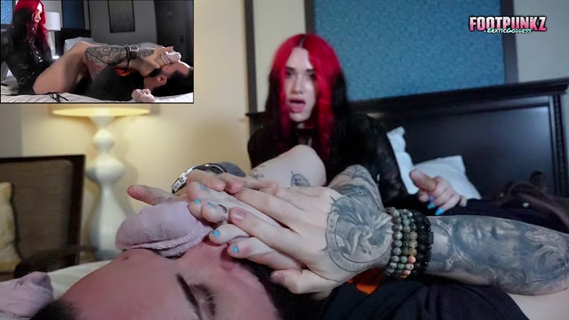 Footpunkz - Bratty Goth Lexie First Time Foot Smelling And Gagging Handjob