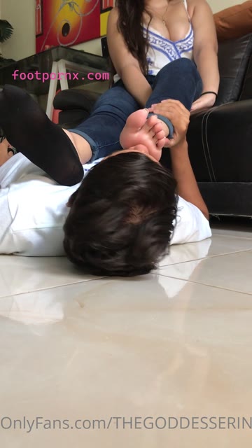 thegoddesserin footjob feet covered in cum 11